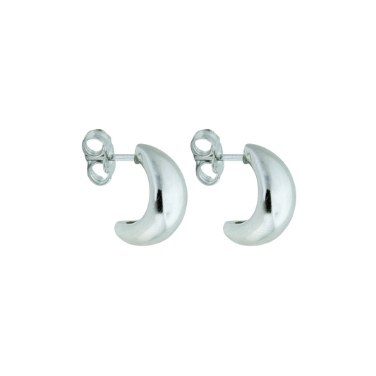 Sterling Silver Puffy Post Earring