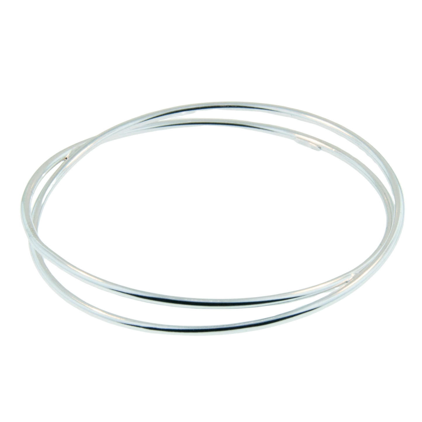 Sterling Silver Double Layer Bangle