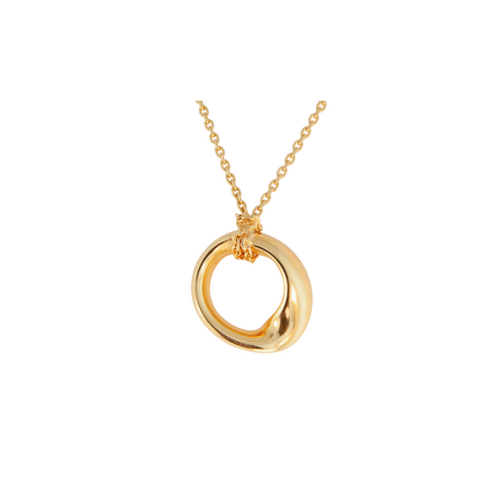 Gold Over Sterling Small Circle Pendant