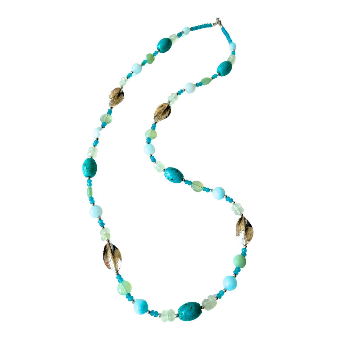 Sterling Silver Waterfall Leaf Rope
