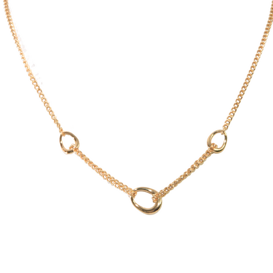 Gold Over Sterling Organic Link Necklace