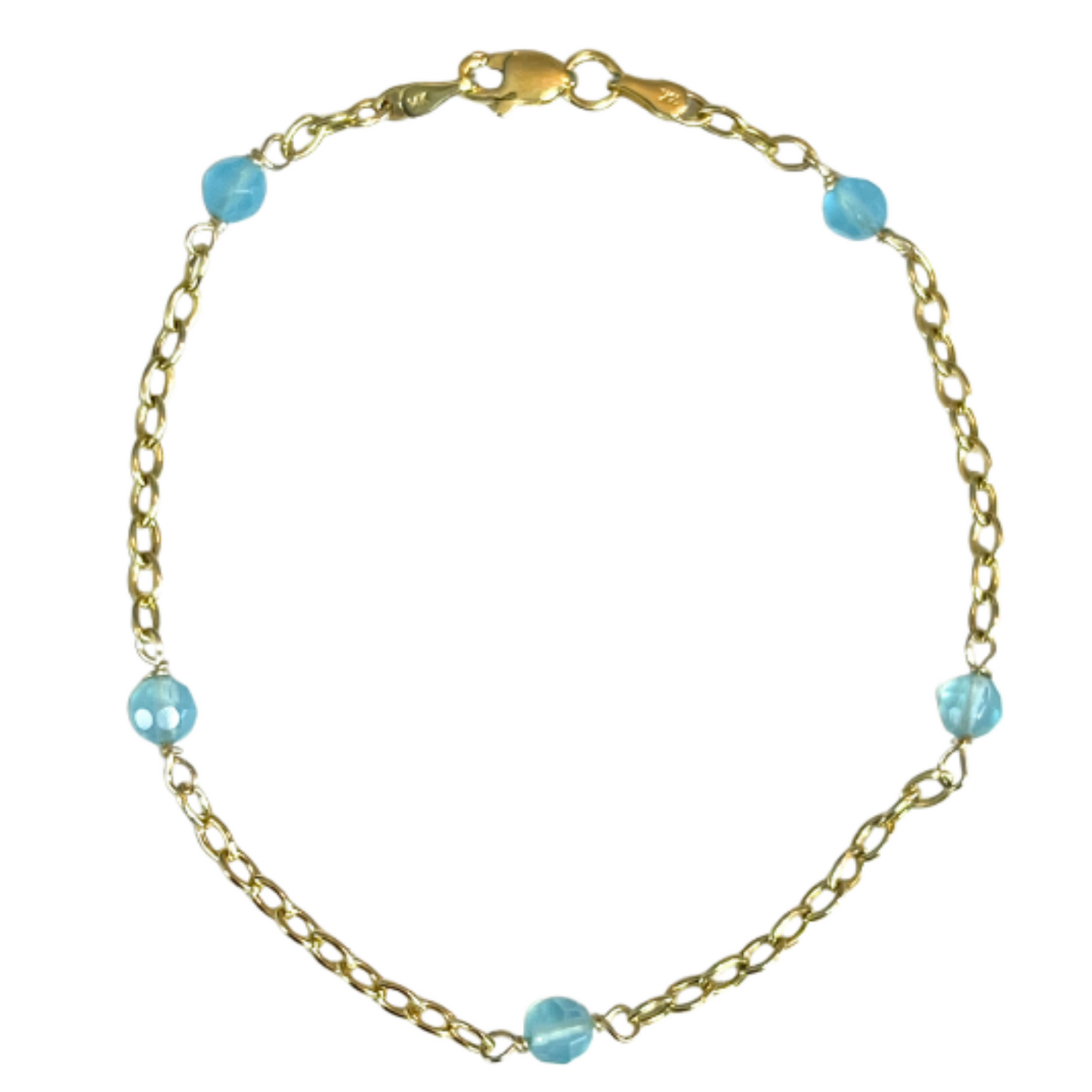 14K Gold Chelside 4mm Oval Link Chain Bracelet