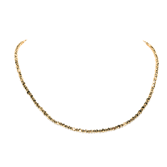 Gold Over Sterling Nugget & Ball Necklace