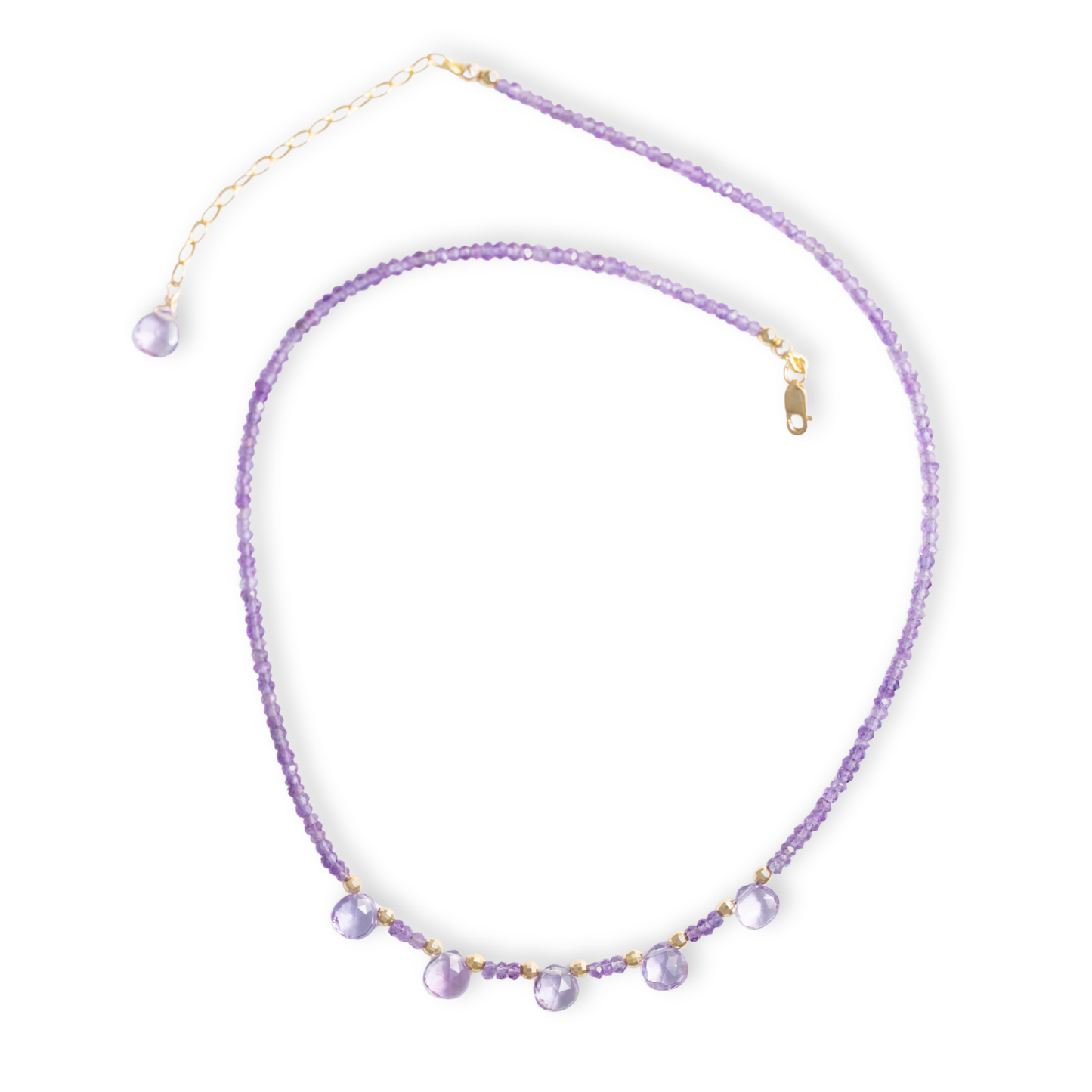 The Violet Necklace - Gold Over Sterling