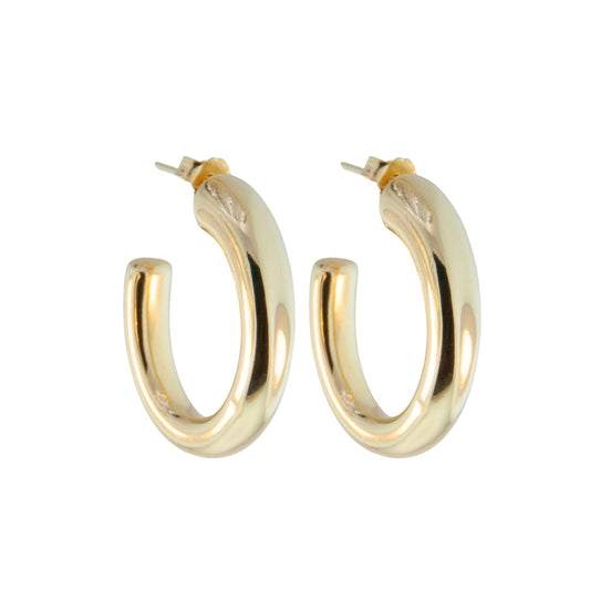 Gold Over Sterling Wave Post Earring