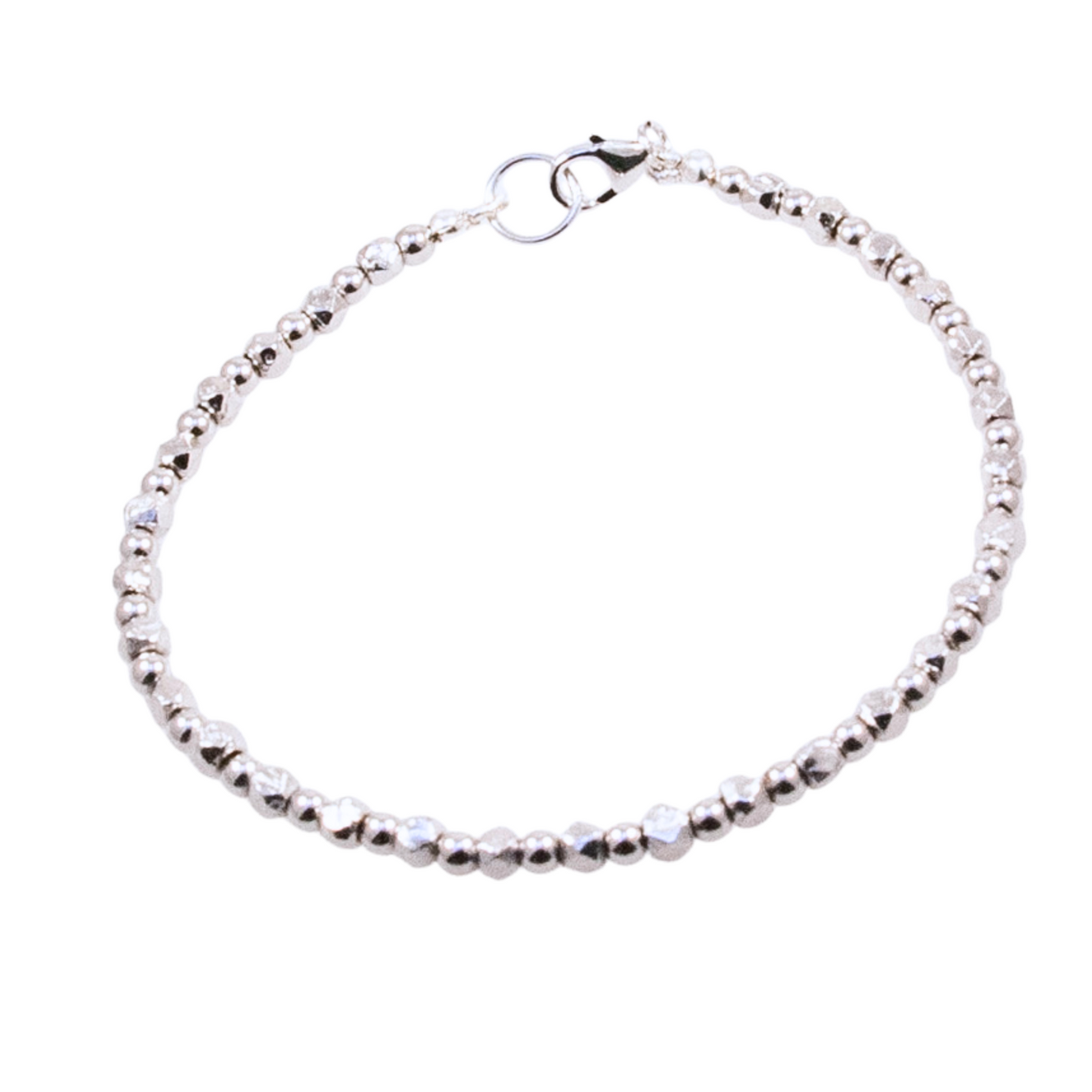 Sterling Silver Nugget & Ball Bracelet