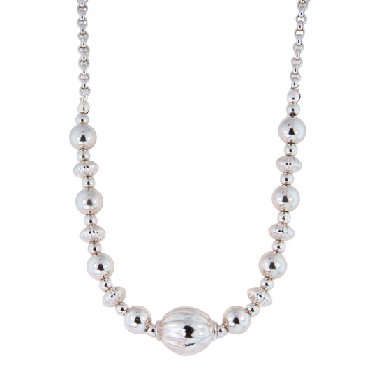 Sterling Silver Bead Medley Necklace