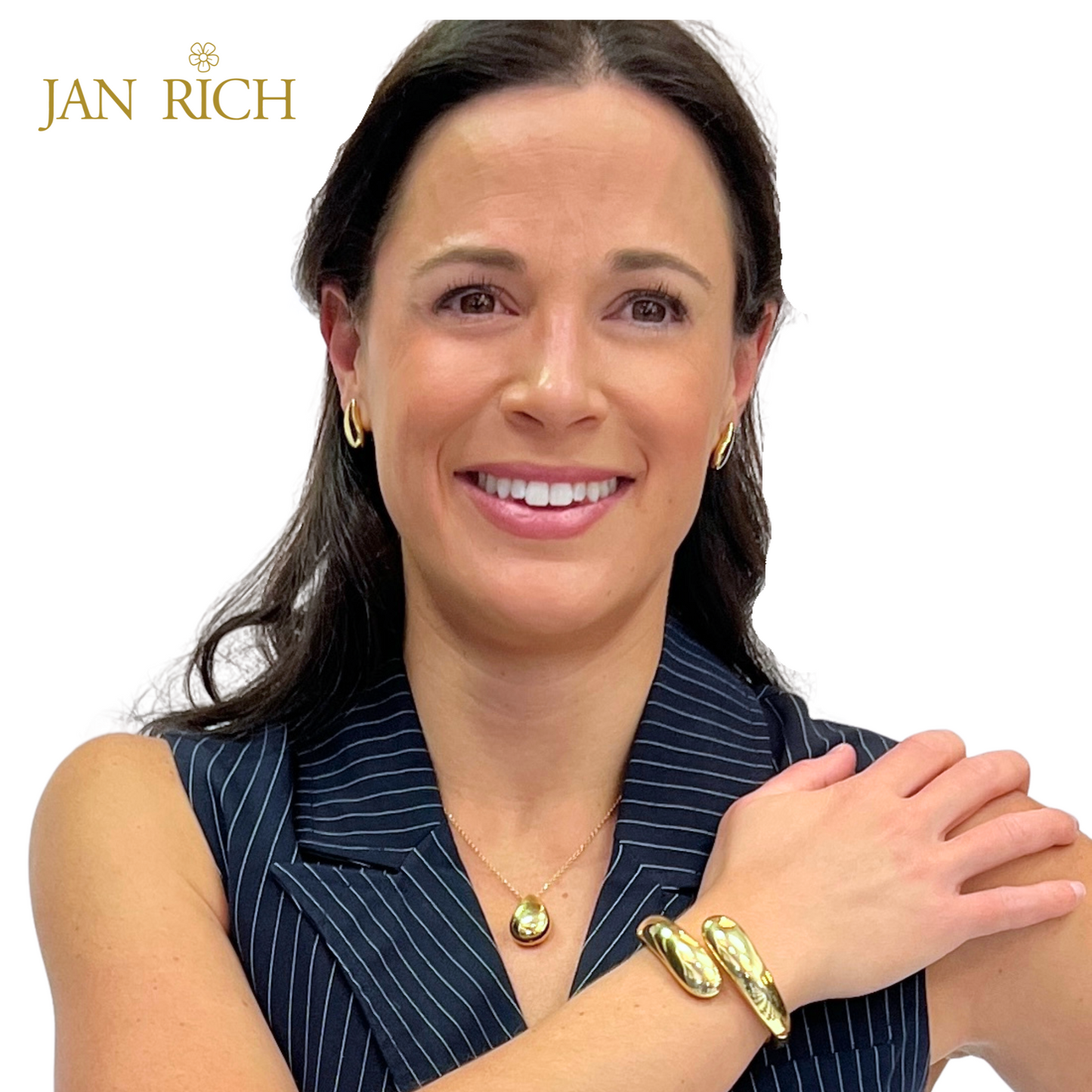 Gold Over Sterling Teardrop Post