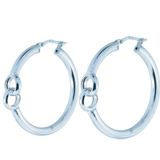 Sterling Silver Knot Hoop