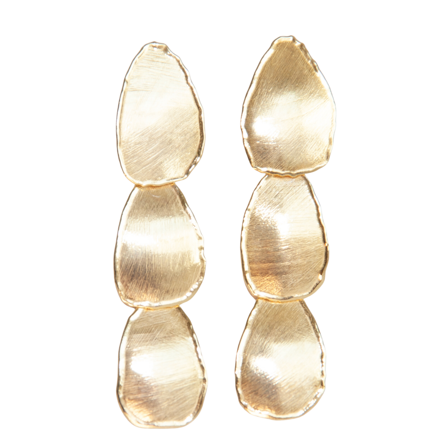 Gold Over Sterling Triple Petal Post Earring