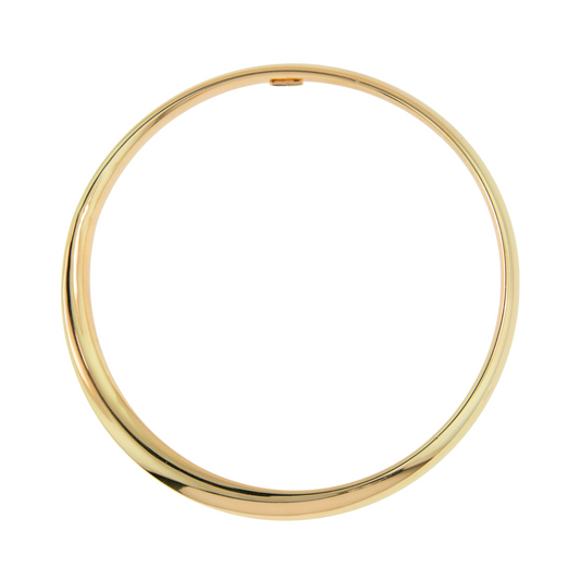 Gold Over Sterling Wave Bangle Bracelet