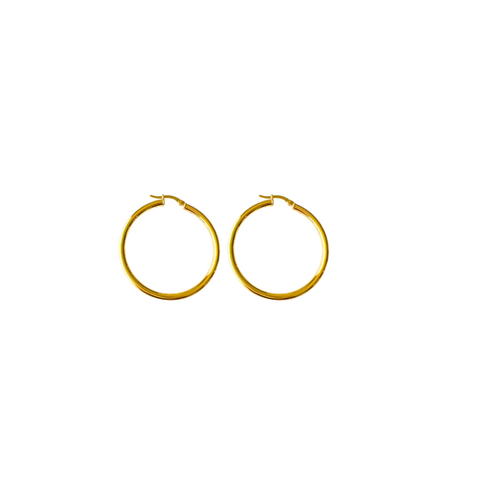 Gold Over Sterling 20mm Hoops