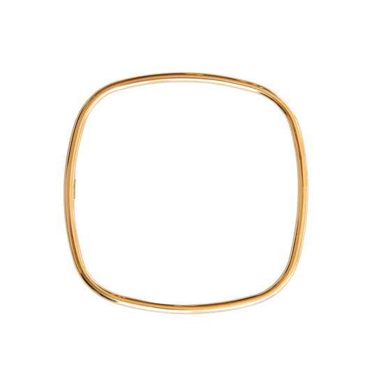 Gold Over Sterling Rounded Square Bangle