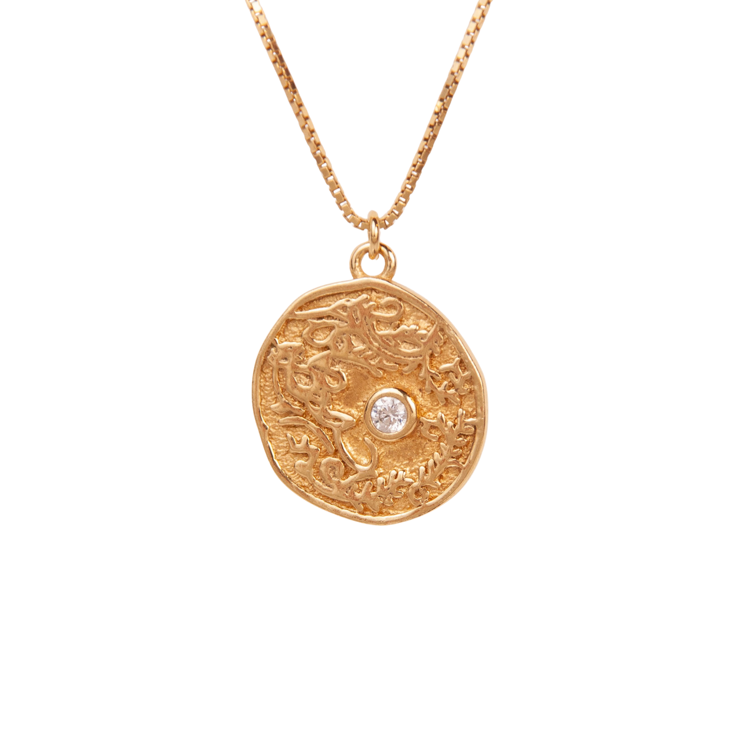 Gold Over Sterling Triple Strand Medallion Necklace