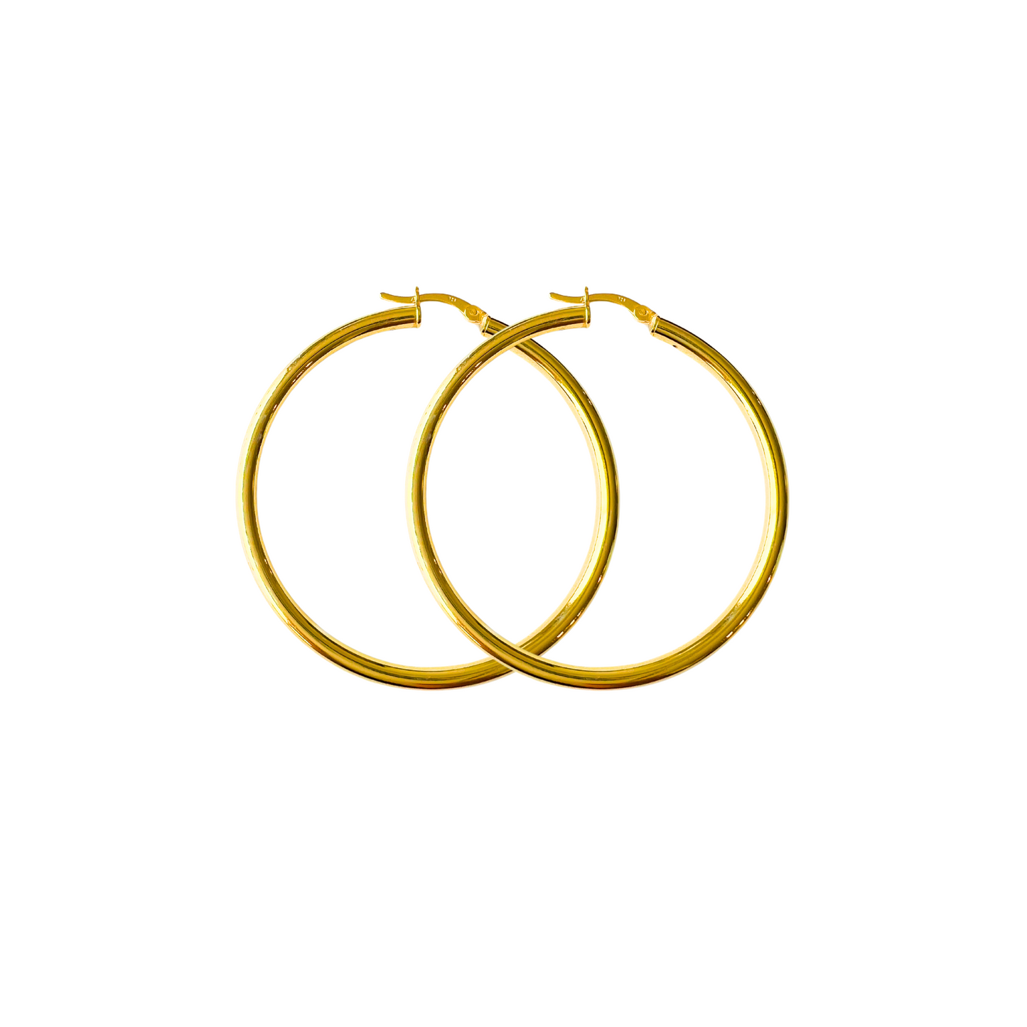 Gold Over Sterling 45mm Hoops