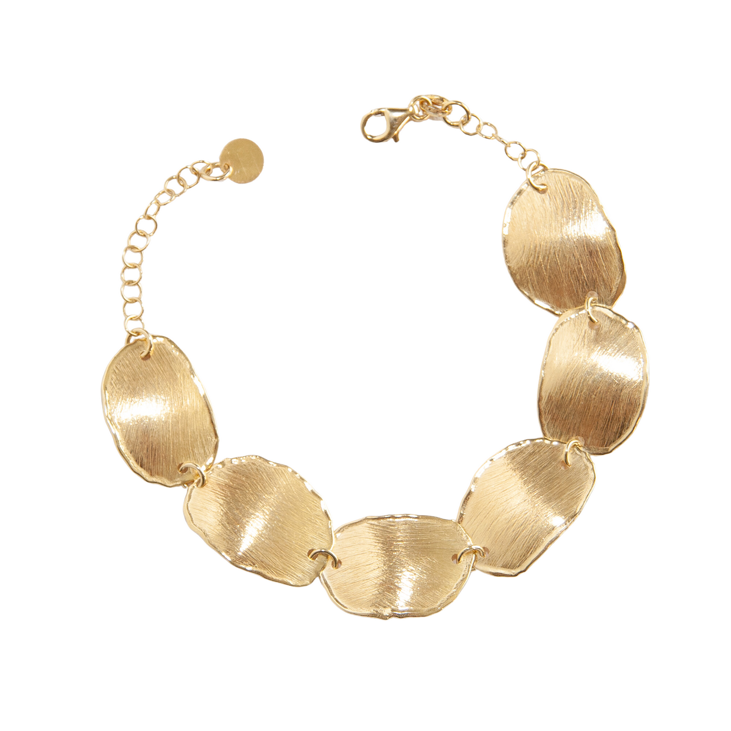 Gold Over Sterling Petal Bracelet