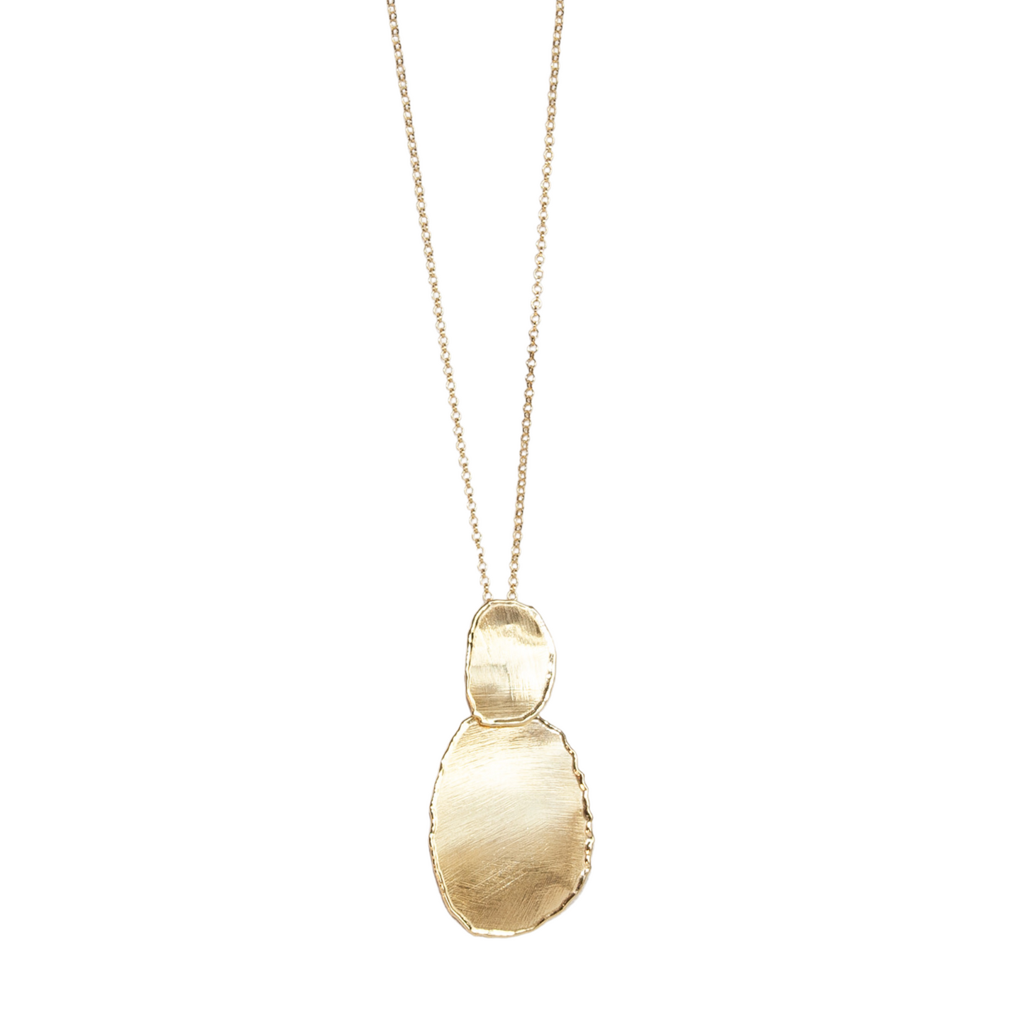 Gold Over Sterling Double Petal Pendant on Chain