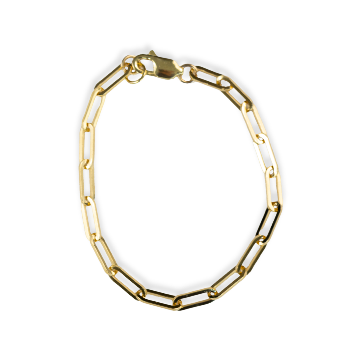 Gold Over Sterling Heavy Paperclip Bracelet