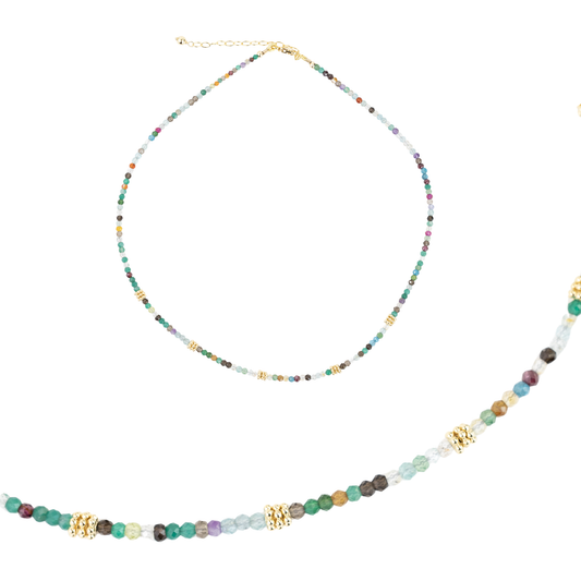 Gold Over Sterling Rainbow of Happiness Necklace
