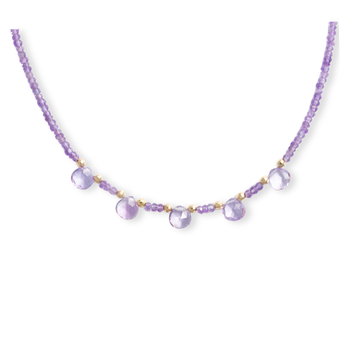 The Violet Necklace - Gold Over Sterling
