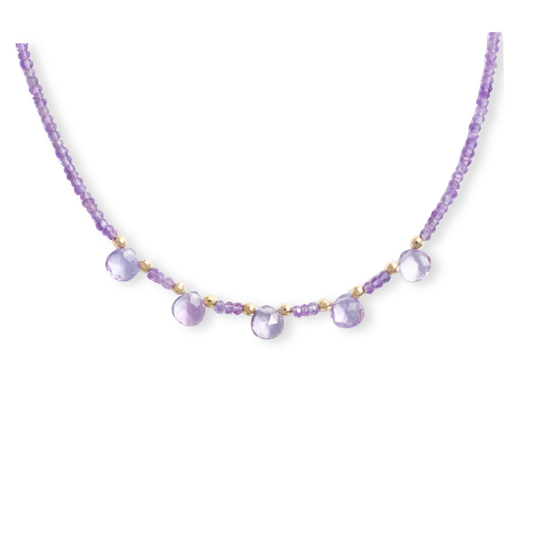 The Violet Necklace - Gold Over Sterling