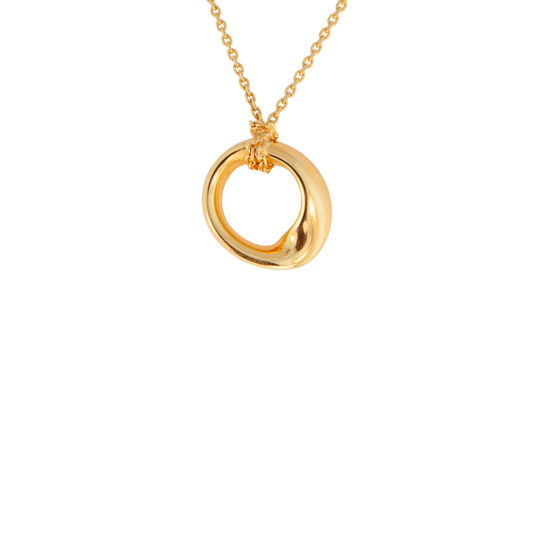 Gold Over Sterling Small Circle Pendant