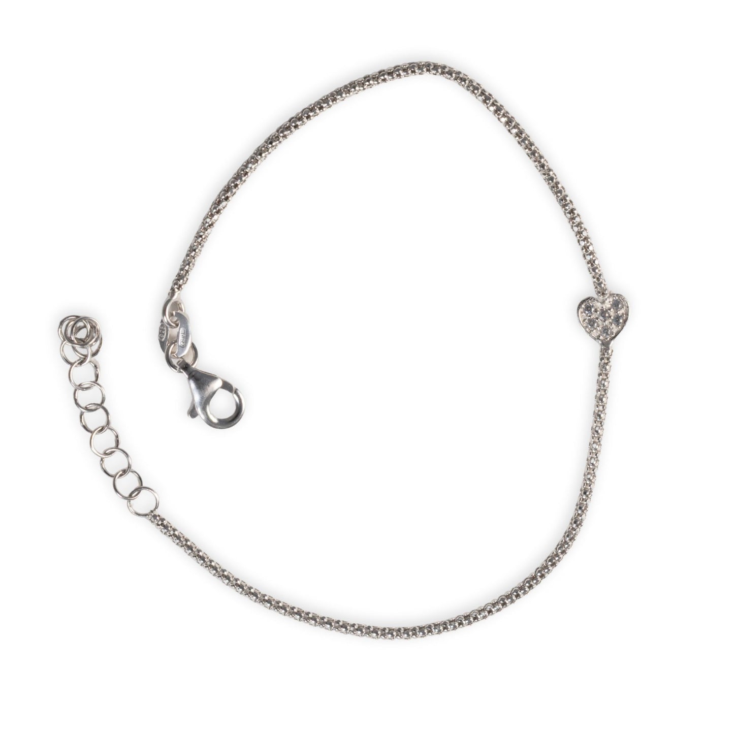 SS Baby CZ Heart Bracelet