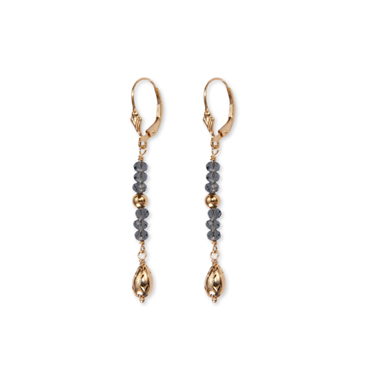 Gold Over Sterling Sapphire Quartz Linear Earring