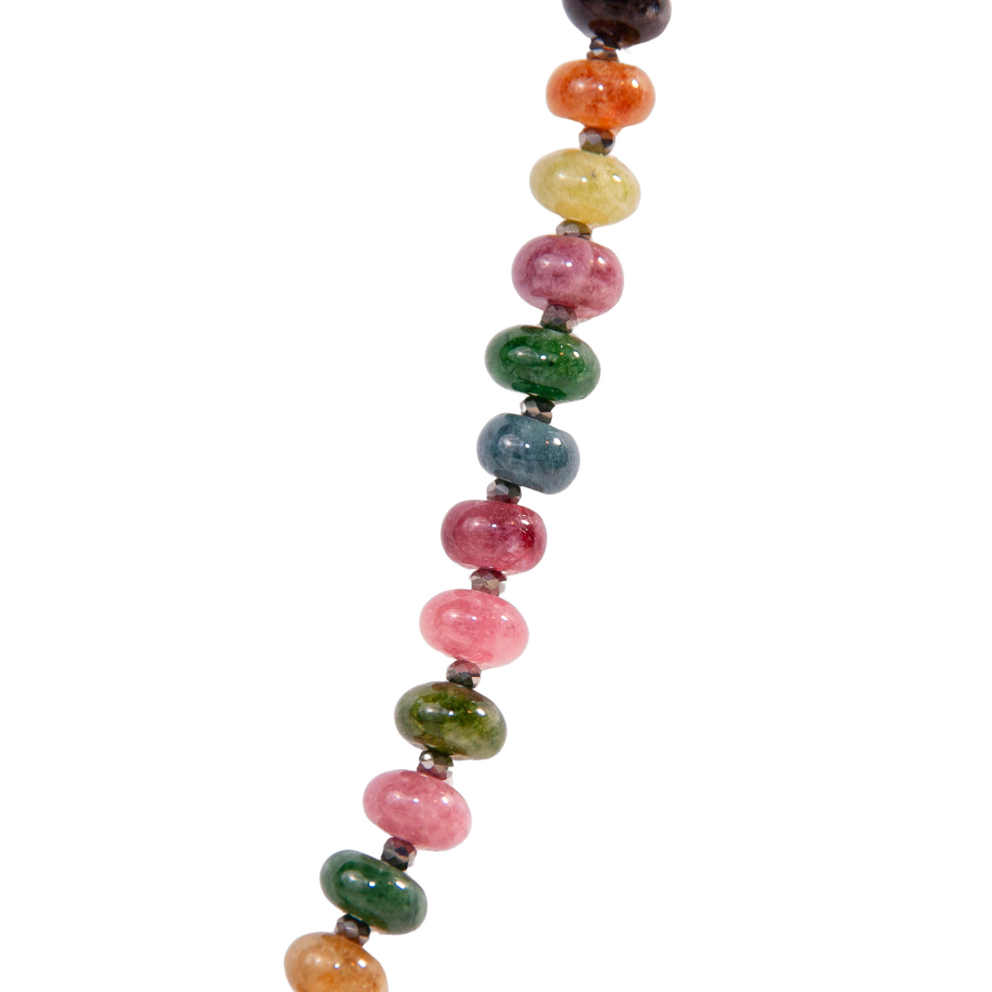 Sterling Silver Multicolor Jade Candy Necklace